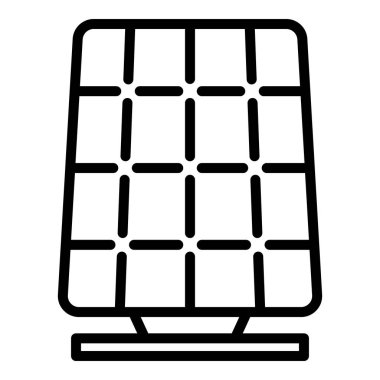 Modern güneş paneli simgesini, anahat stili