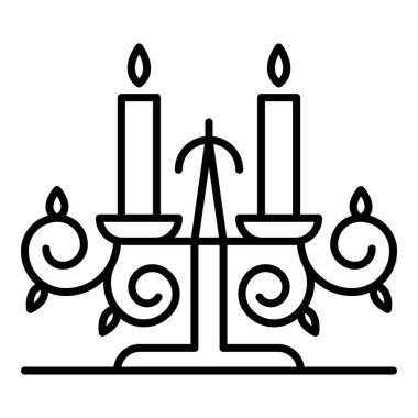 Örs mum destek simgesi, anahat stili