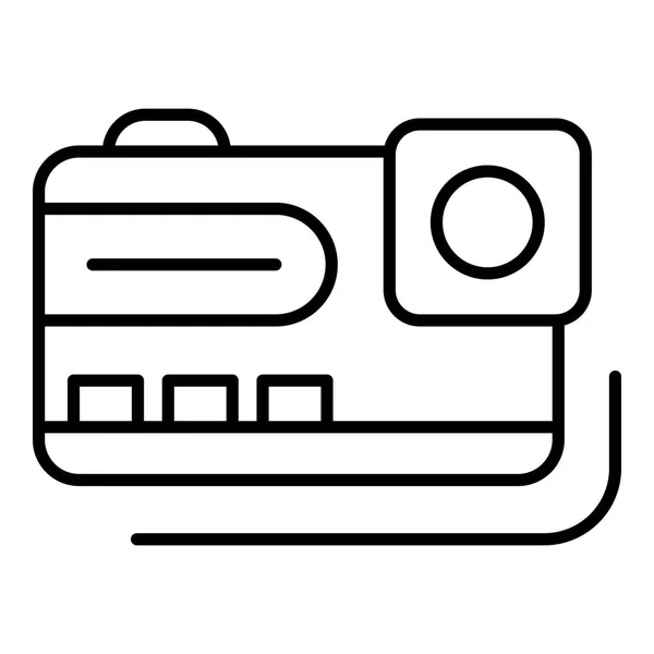 Icono de cámara de acción, estilo de esquema — Vector de stock