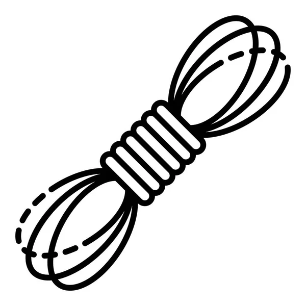 Icono de cuerda de escalada, estilo de contorno — Archivo Imágenes Vectoriales