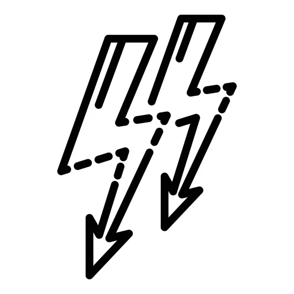 Lichtbolzen-Symbol, Umrissstil — Stockvektor