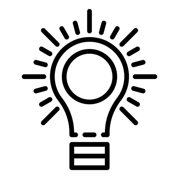 Ljus sol lampa ikon, dispositionsformat — Stock vektor