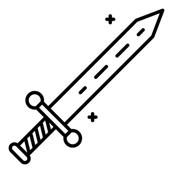 Icono de espada yunque, estilo de contorno — Archivo Imágenes Vectoriales