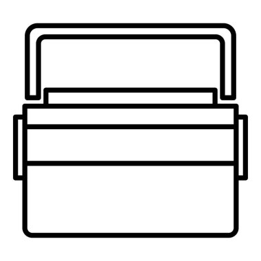 Büyük beslenme çantası simgesini, anahat stili