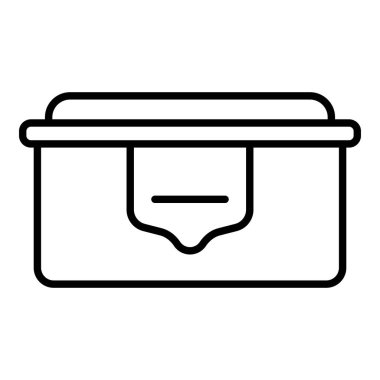 Eko plastik beslenme çantası simgesini, anahat stili