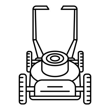 Çayır çim biçme makinesi simgesini, anahat stili