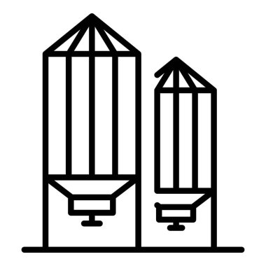 Viski rezerv fabrika simgesi, anahat stili