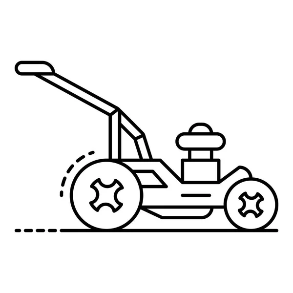 Roterande gräsklippare ikon, dispositionsformat — Stock vektor
