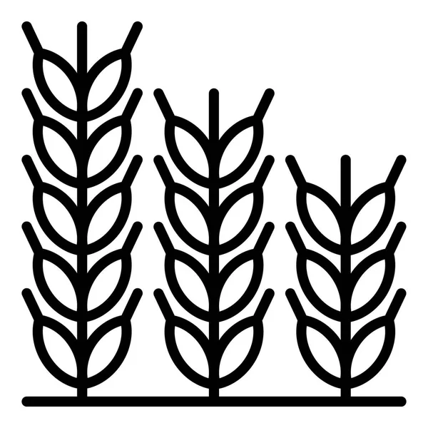Ikona pszenicy, styl konturu — Wektor stockowy