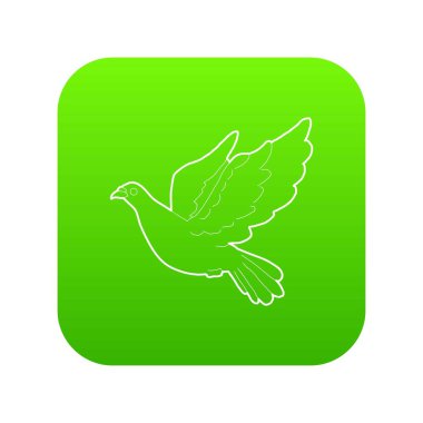 Güvercin yeşil simge vektör