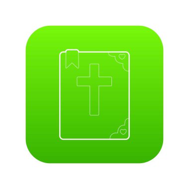 İncil yeşil simge vektör