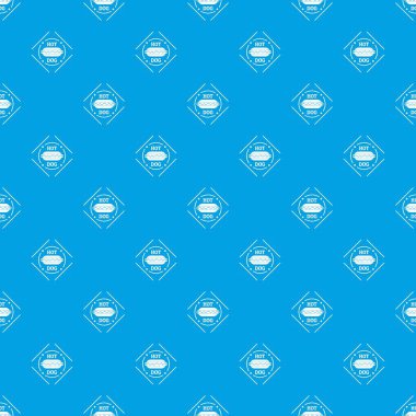 Sosisli sandviç desen vektör kesintisiz mavi