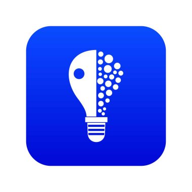 Ampul simgesi dijital mavi