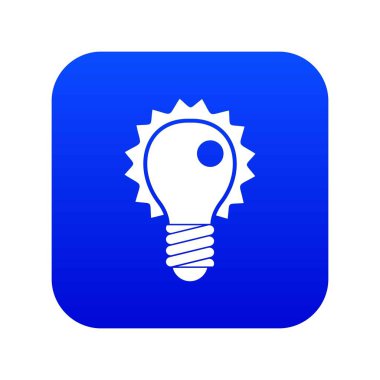 Elektrikli ampul simgesi dijital mavi