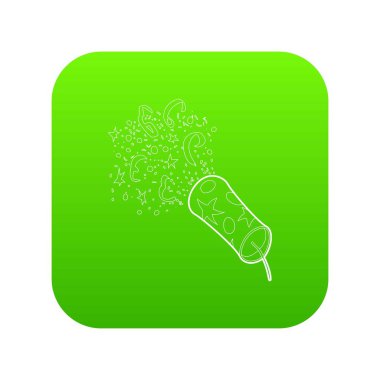 Küçük kuyu yeşil simge vektör