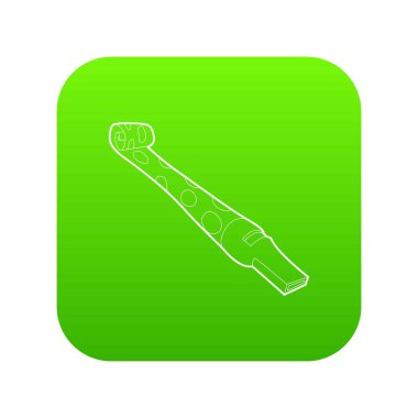 Kağıt dil yeşil simge vektör