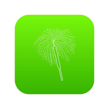 Bengal ateşi yeşil simge vektör