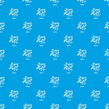 Baharat desen vektör kesintisiz mavi