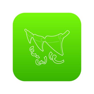 Bayraklar yeşil simge vektör