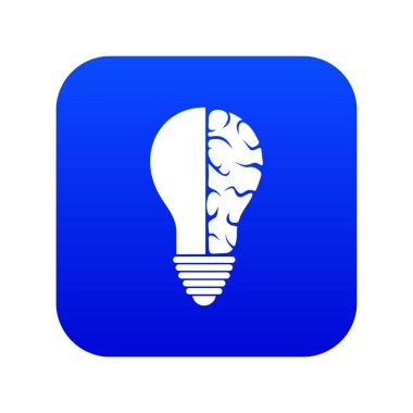 Beyin lamba simgesi dijital mavi