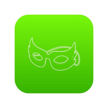 Maske yeşil simge vektör