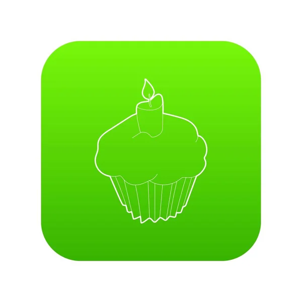 Muffin pictogram groen vector — Stockvector