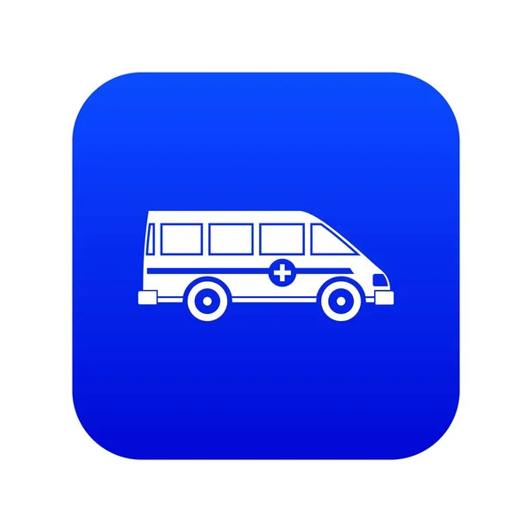 Цифровой синий значок машины скорой помощи — стоковый вектор