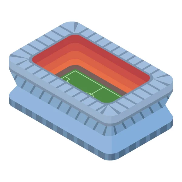 Ícone de estádio de futebol aberto, estilo isométrico — Vetor de Stock