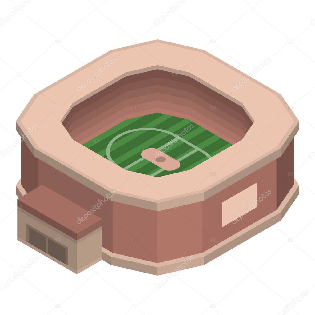 Sport stadium icon, isometric style