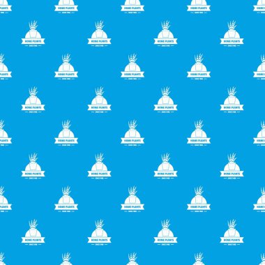 Egzotik kaktüs desen vektör kesintisiz mavi