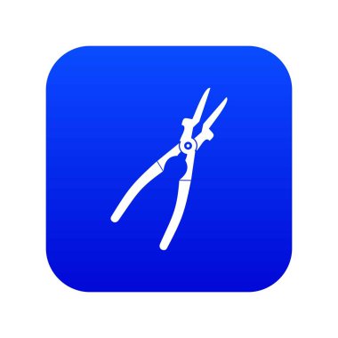 Metal kaynakçı pense simgesi dijital mavi