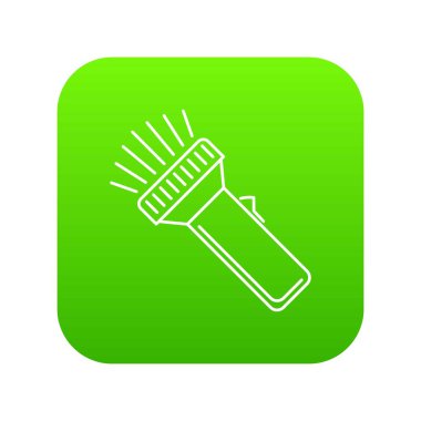 El feneri yeşil simge vektör