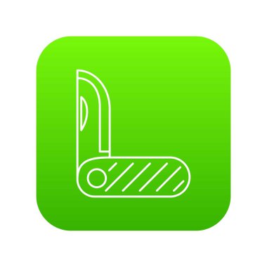 Cep bıçak metal simgesi yeşil vektör