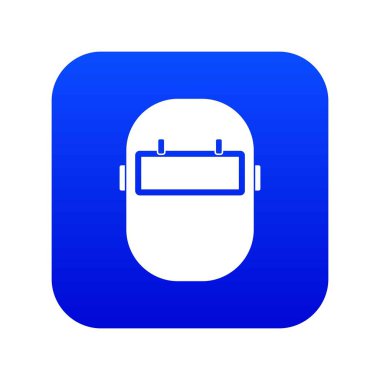 Kaynak maskesi simgesi dijital mavi