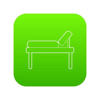 Tıbbi yatak yeşil simge vektör