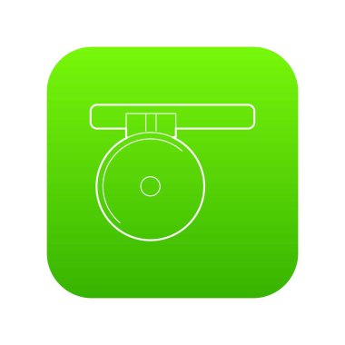 Far reflektör yeşil simge vektör