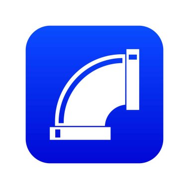 Bağlantı boruları simgesi dijital mavi