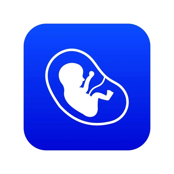 Ψηφιακή μπλε εικονίδιο έμβρυο — Διανυσματικό Αρχείο