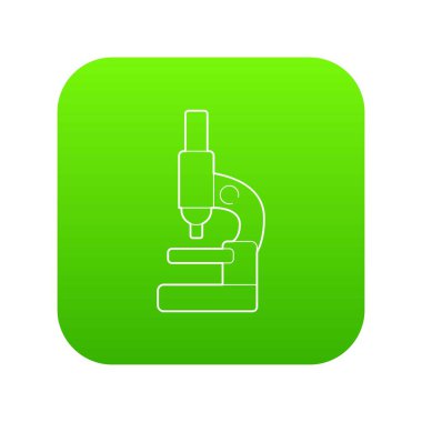 Mikroskop yeşil simge vektör