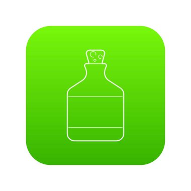Etanol şişe yeşil simge vektör