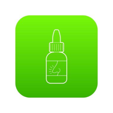 Burun damlası yeşil simge vektör