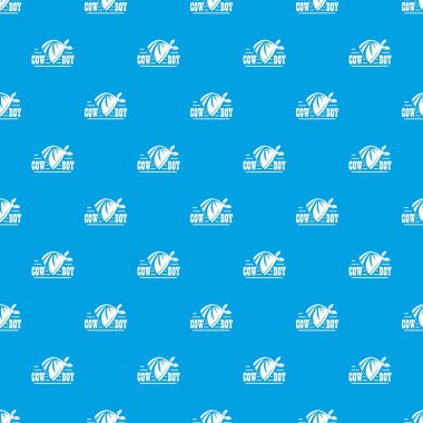 Kovboy desen vektör kesintisiz mavi