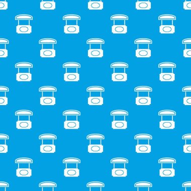 Ahşap durak desen vektör kesintisiz mavi