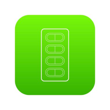 Tablet yeşil simge vektör ambalaj