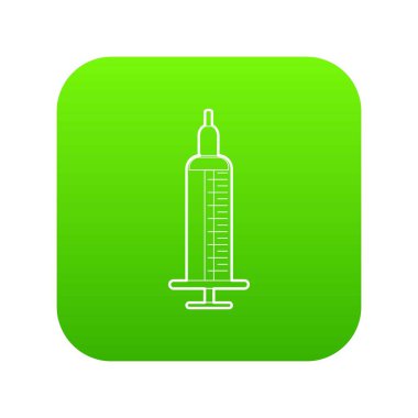 Büyük şırınga yeşil simge vektör