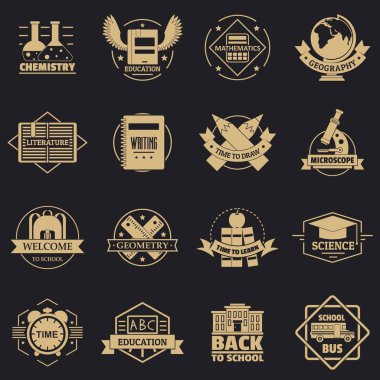 Kredi logo Icons set, basit tarzı