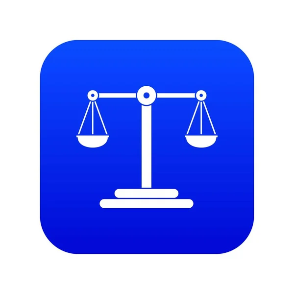 Scales balance icon digital blue — Stock Vector