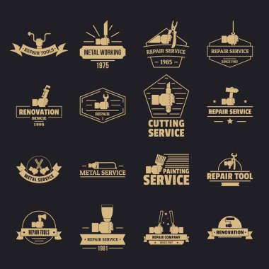 El araç logosu simgeler kümesi, basit tarzı