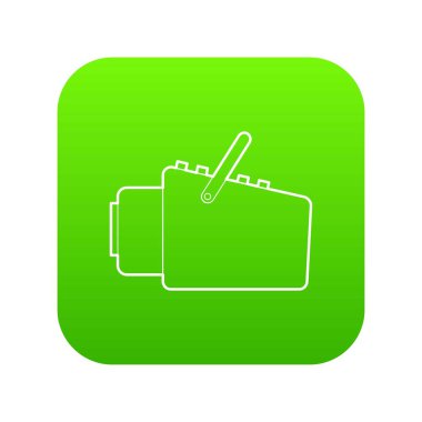 Tıbbi tarayıcı simgesi yeşil vektör