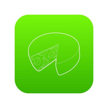 Peynir yeşil simge vektör